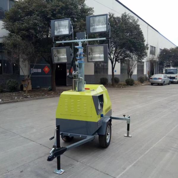 Mobile Lighting Vehicle 200w*4LED Lighting Hand Lift Lighthouse 6kw Diesel
