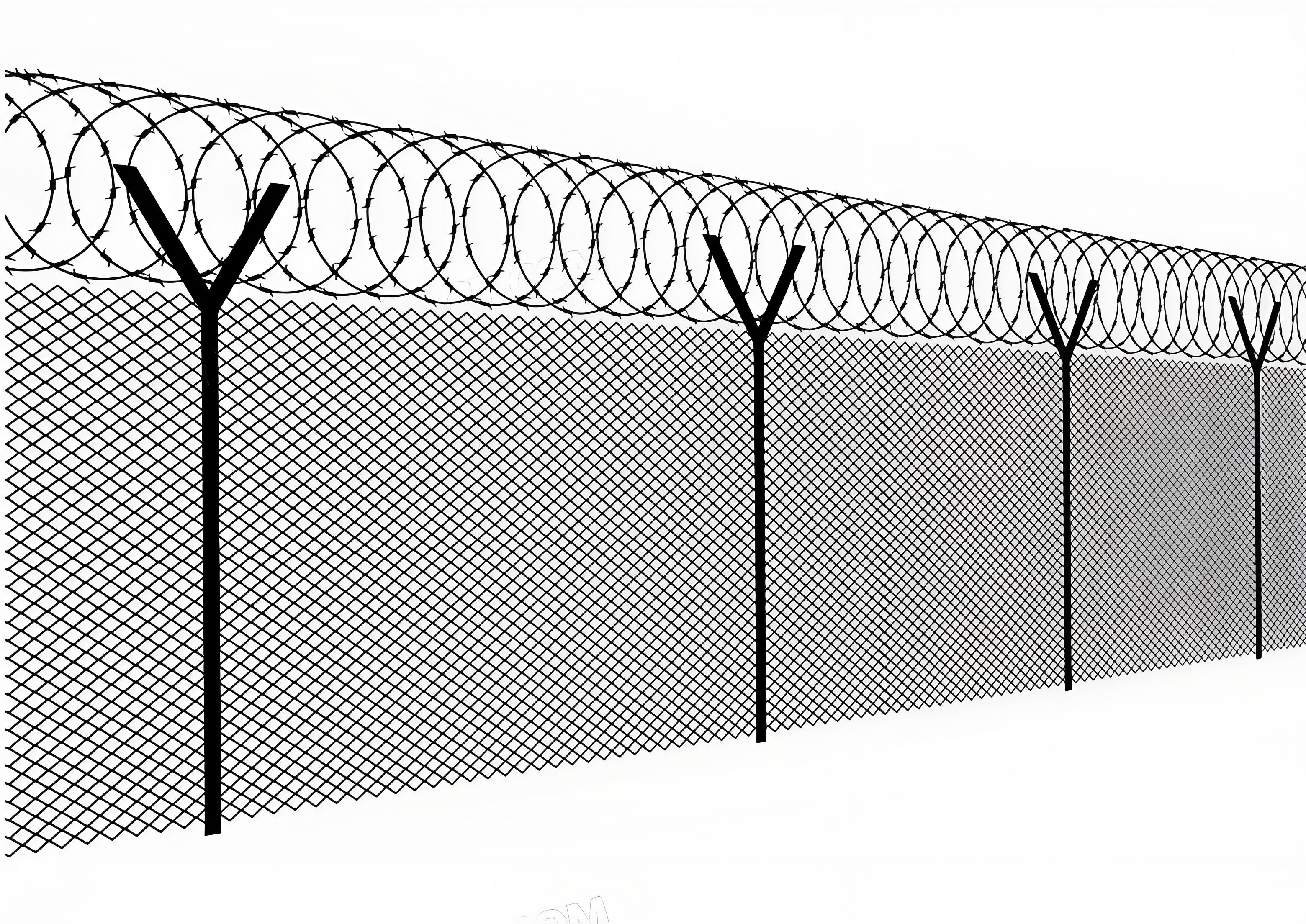 2M Iron Wire Mesh Fence PVC Coated For Garden Road Railway Airport