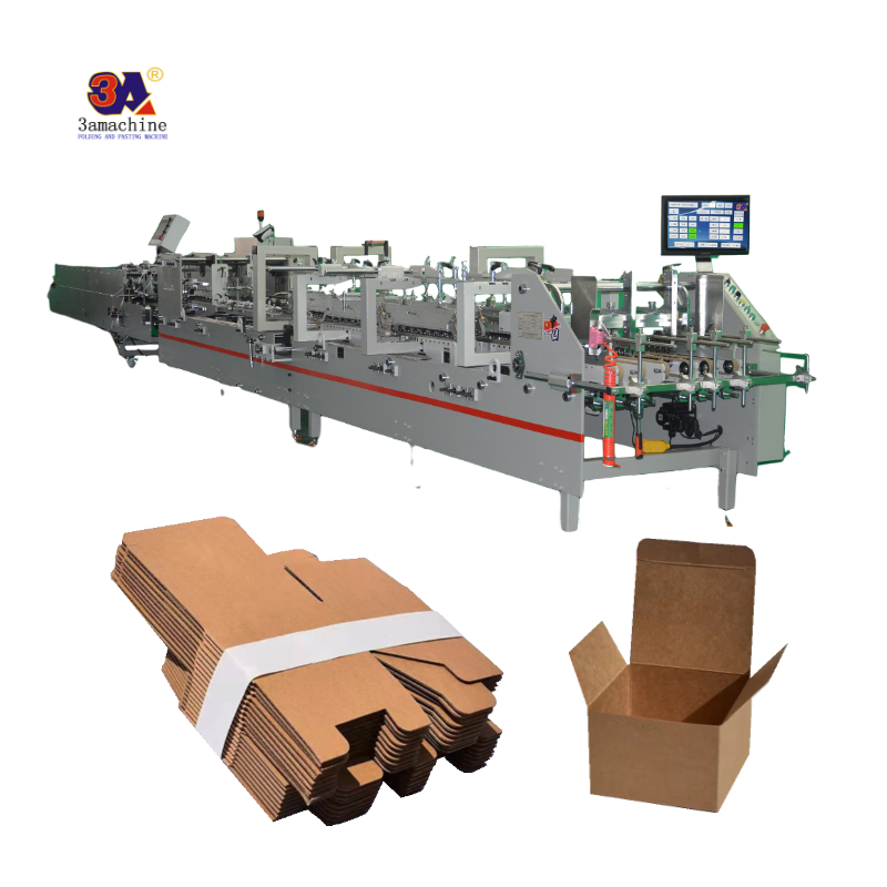 Box Folding and Gluing Machine with 380V Voltage Box Unfolded Size width 120mm-500mm