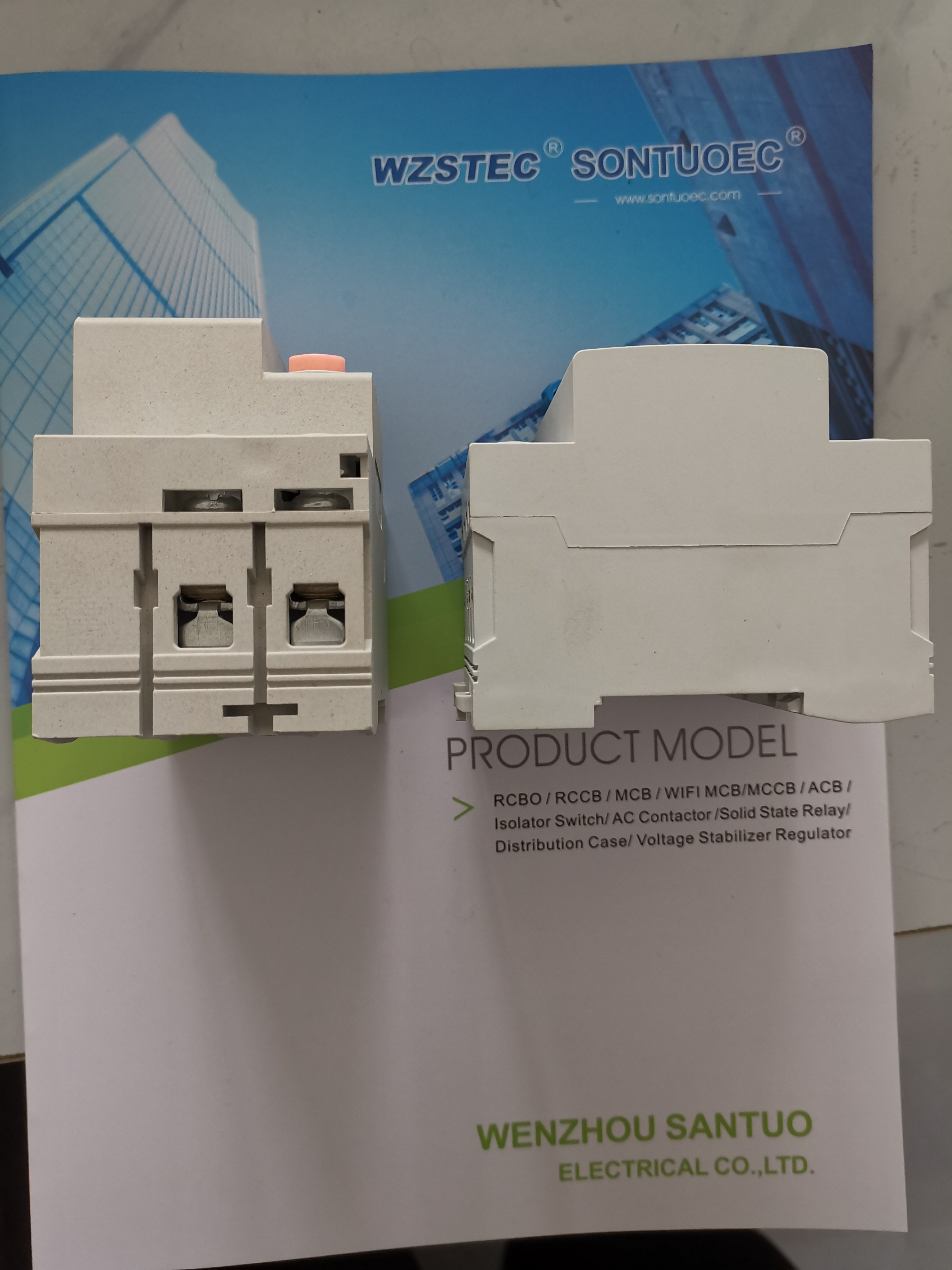 30ma Single Phase 2 Pole RCCB Circuit Breaker Sontuoec