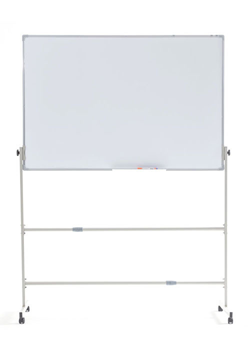 Adjustable Double Sided Mobile Whiteboard 3 Years Warranty Smooth Surface