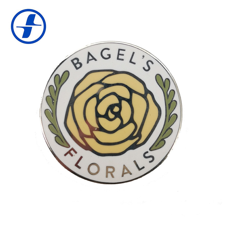 Metal Plating Gold Hard Enamel Lapel Pins / Custom Made Pin Badges