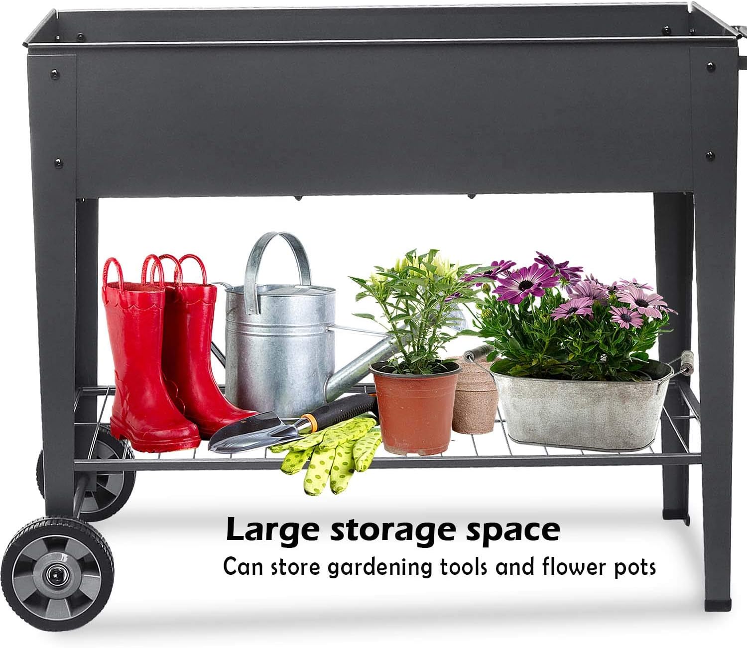 Work Process Heavy Duty Raised Planter Box for Outdoor Vegetable and Herb Garden