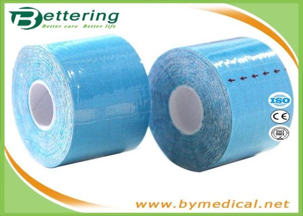 Muscle Support Kinesiology Tape For Back Pain , Physio Athletic Tape 5cmX5m Blue