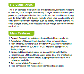 Pure Sine Wave Solar Inverter Off-Grid Hybrid Solar Inverter 3.5KW MPPT High Voltage Solar Inverter