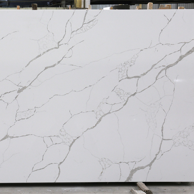 Customized Polished Honed Quartz Stone Slab Countertop Engineered Stone Quartz