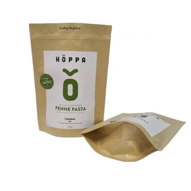 Pa 1.5c 80mic Kraft Paper Ziplock Bag Vmpet Laminated Nut Packaging Bags