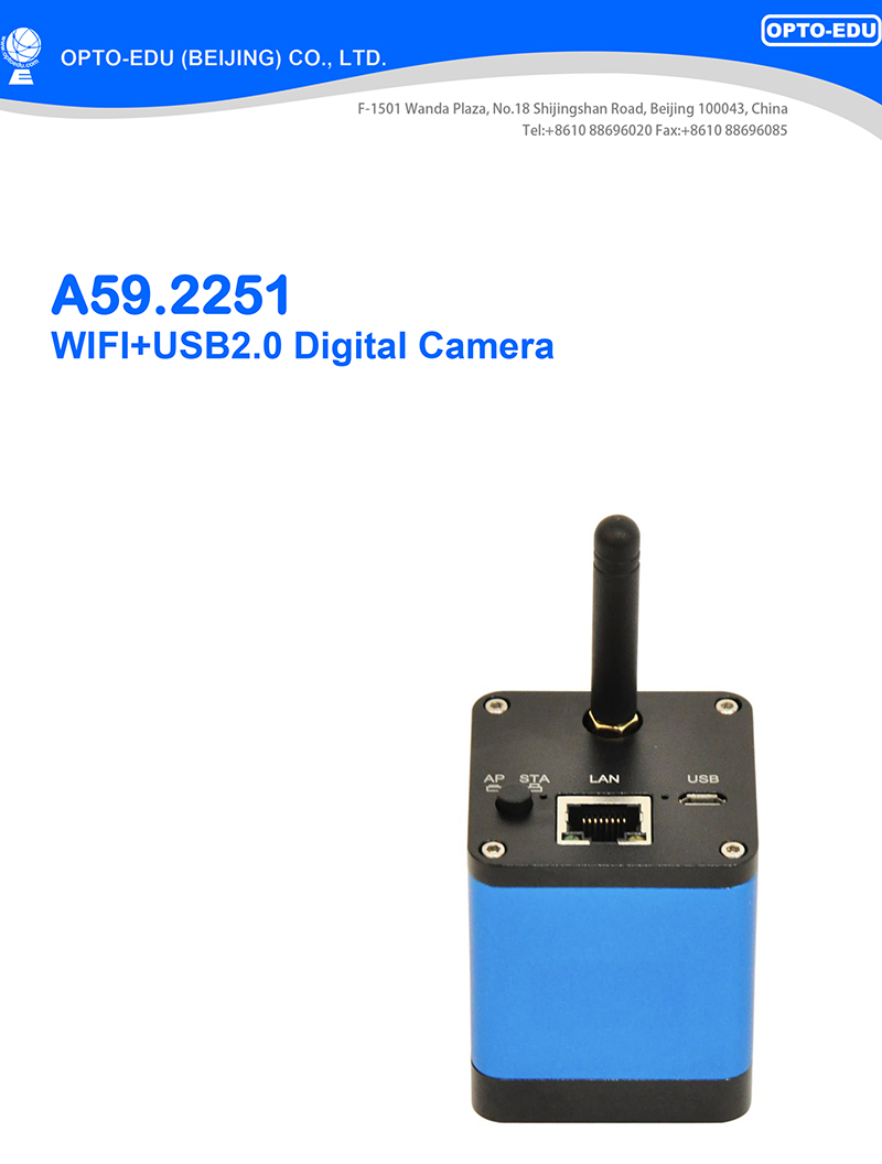 OPTO-EDU A59.2251 WIFI+USB2.0 Digital Microscope Camera