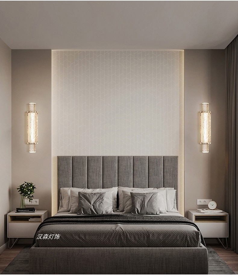 Nordic Luxury crystal wall lamp living room bedroom bedside restaurant corridor creative wall light (WH-OR-254)