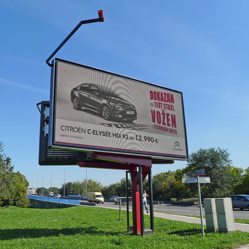 Eye Catching 1R1G1B Outdoor Led Screen Panels IP65 3D Effect Advertising Screens