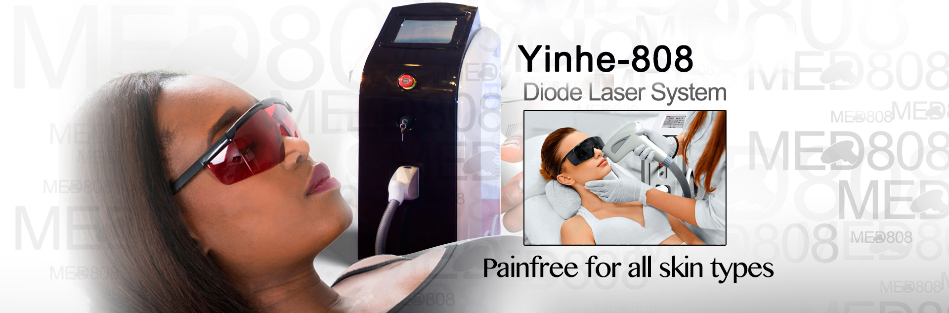 Epilator Clinical Diode Laser Hair Removal System Stationary Diode 808 Laser Machine