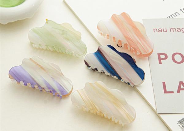 Magic cloud color gradient 8cm large acetic acid hair clip shark hairpin
