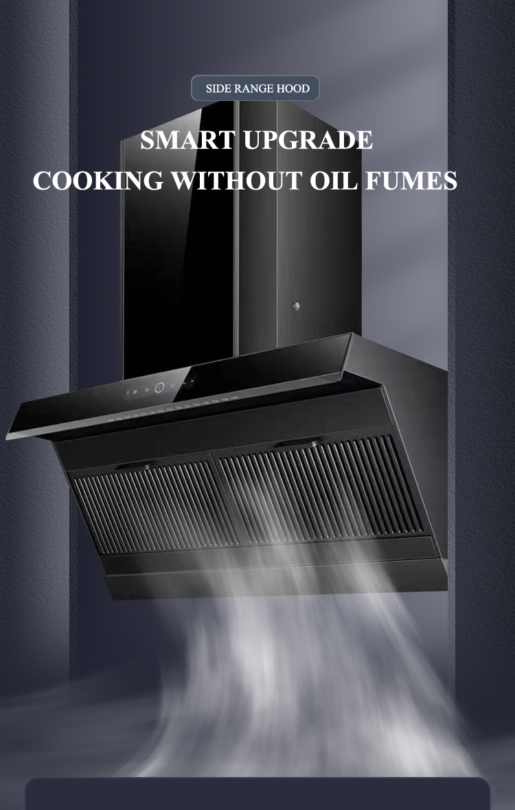 Eco Friendly Side Vent Kitchen Hood Black Ductless Range Hood