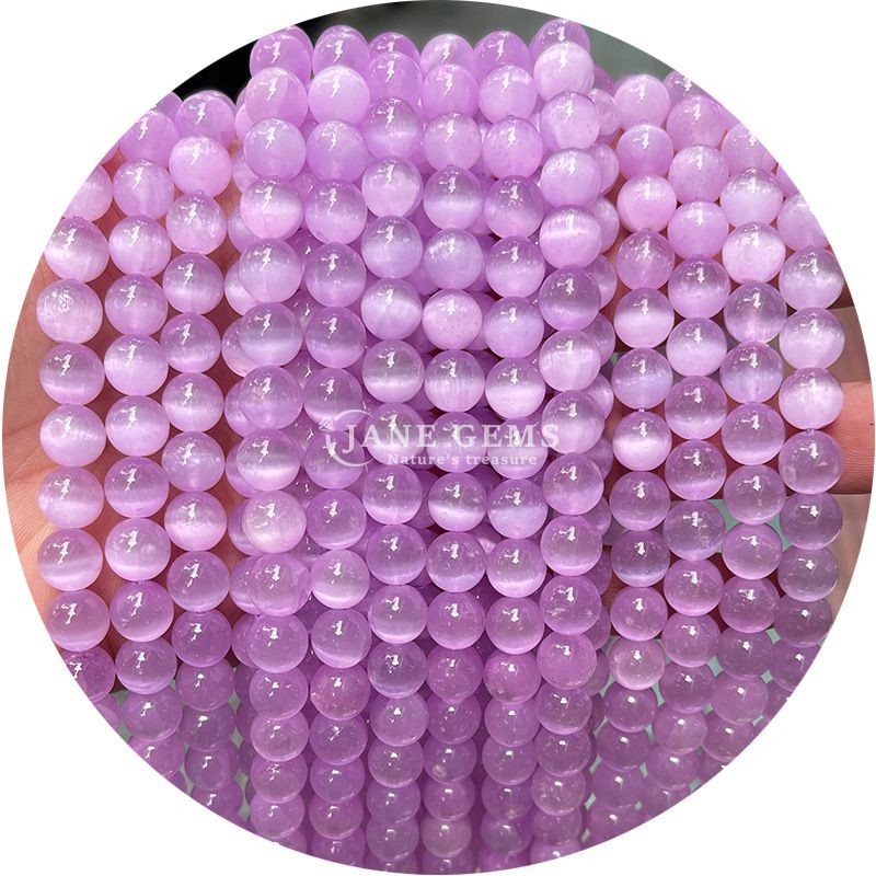 Wholesale Natural Gemstone Round Loose Beads 8mm Blue Gypsum Loose Beads Round Hematite Beads Spacers for Jewelry Making