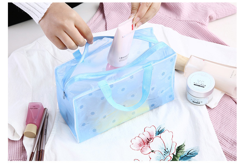 Polyester Large Travel Toiletry Cosmetic Bag For Women