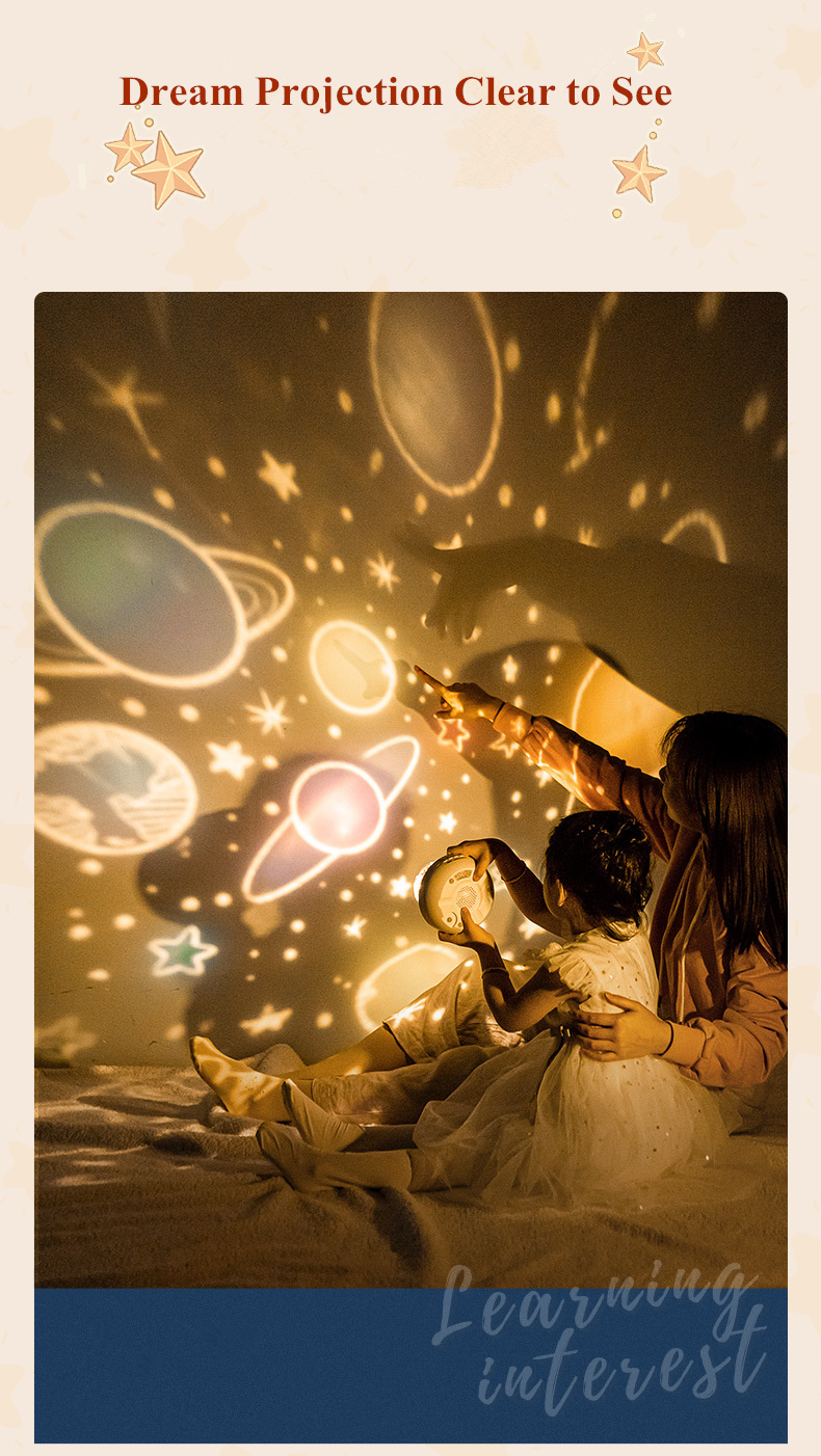 Bunny Star Night Light Projector Night Light Star Projector For Kids Baby Room Romantic Bunny Projection LED Night Lamp
