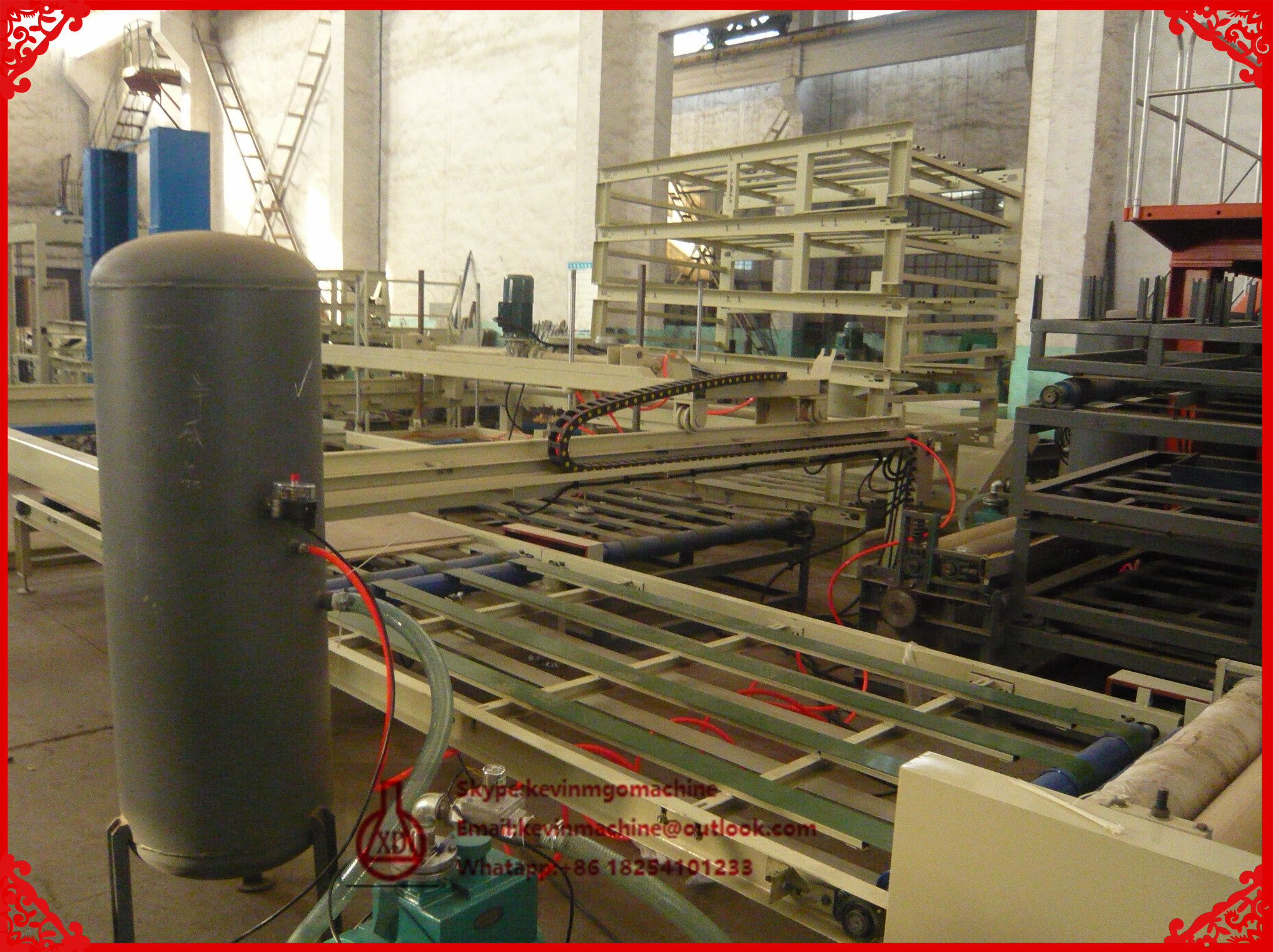 PLC Automatic Control System MgO Sandwich Panel Machine for Fireproof Door Making