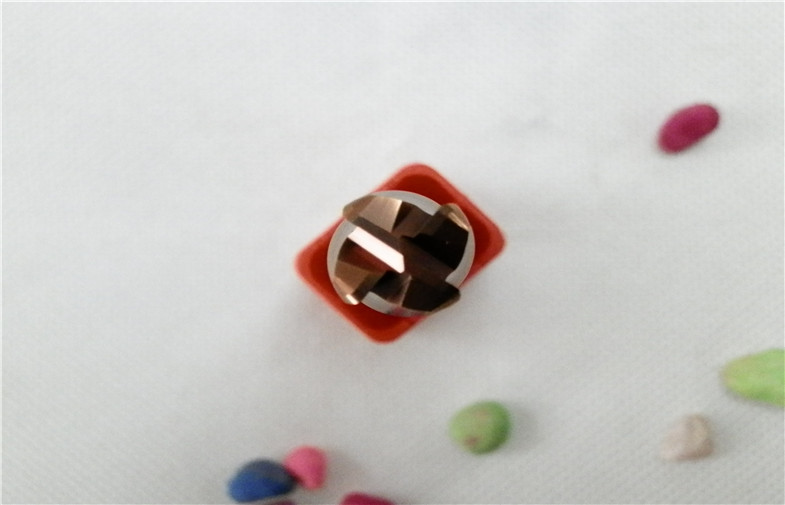 8 mm Dia R0.5 Corner Rounder Tool 2 / 4 Flute , HRC55 , SiN / AlTiN Coating