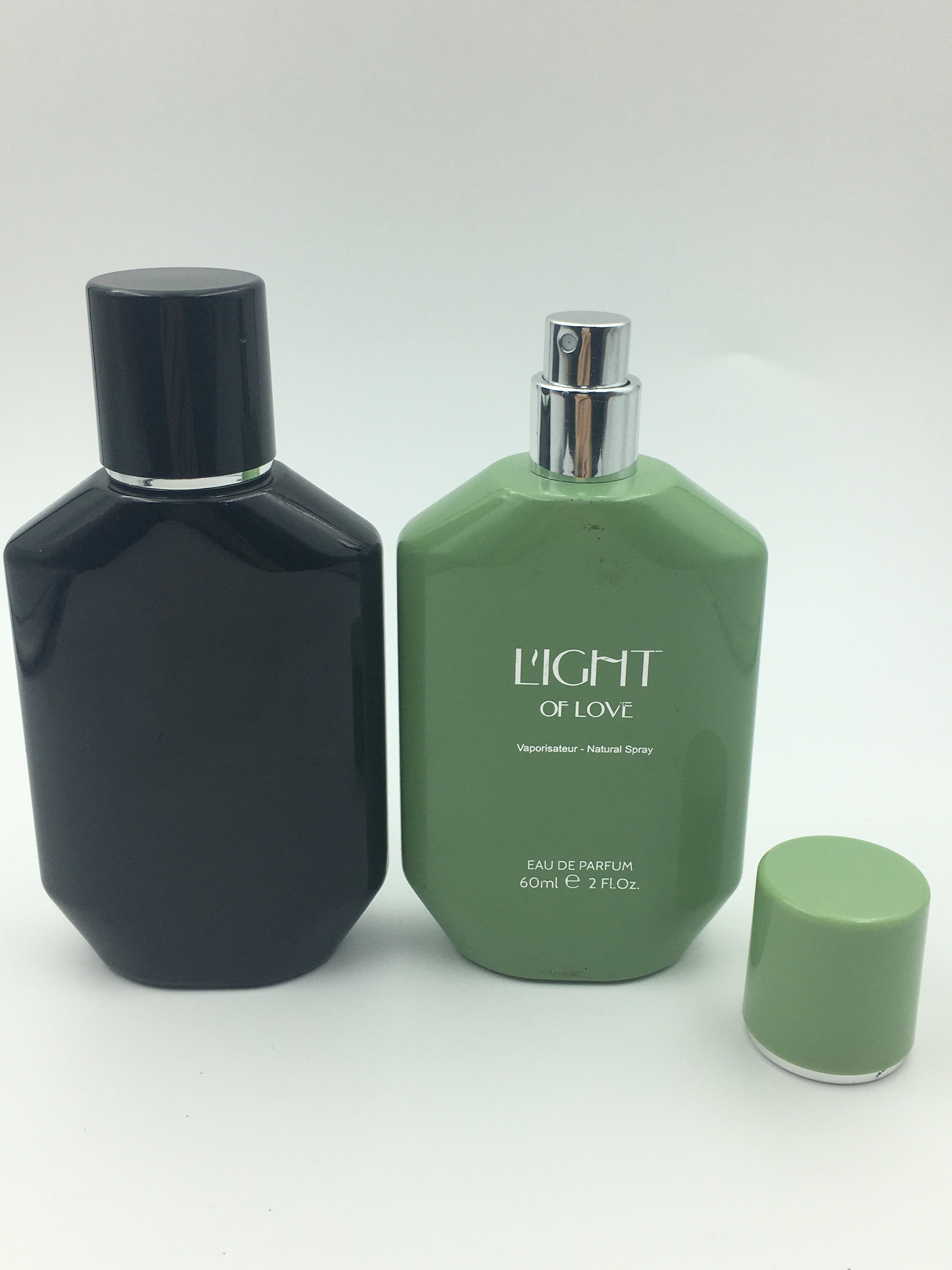 Black Green Luxury Empty Perfume Bottles 100ml Customized