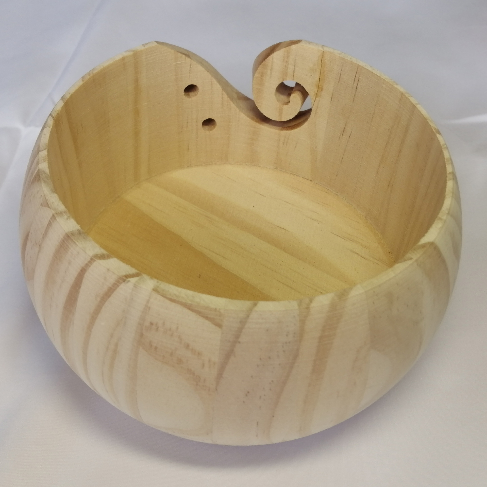 Wooden Wool Weaving Bowl Retro Wooden Yarn Bowl