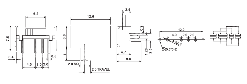 Alinta Provide Various Product Types for Slide/Trave/Toggle Swithes to meet customer's unique needs