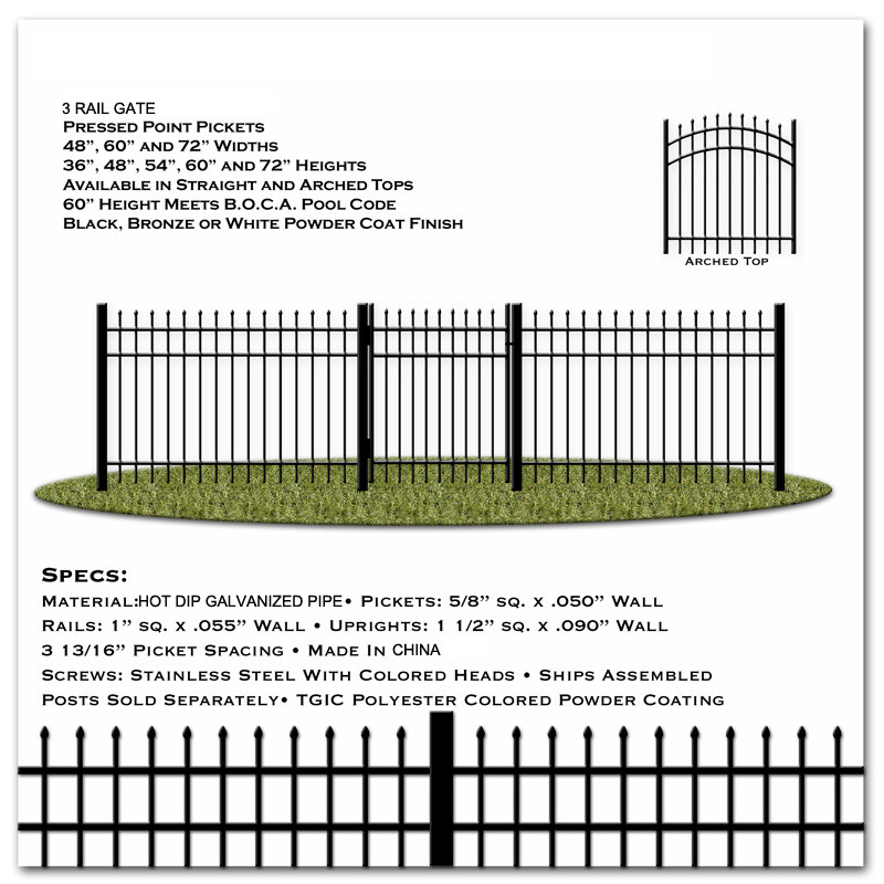 Waterproof 1.8m Height Wrought Iron Fence For Garden