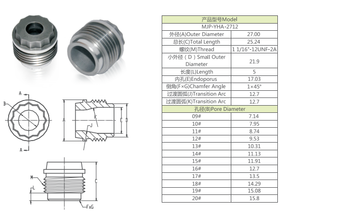 Cross Groove Spear PDC Drill Bit Nozzles YG20 Precision Machining Carbide Alloy
