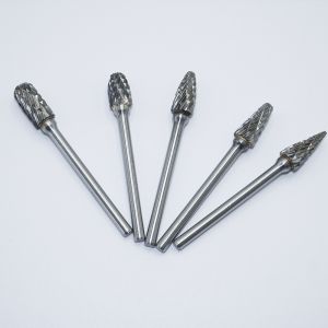 6mm Double Groove Cemented Carbide Rotary Burr with 10 Different Shapes and 3