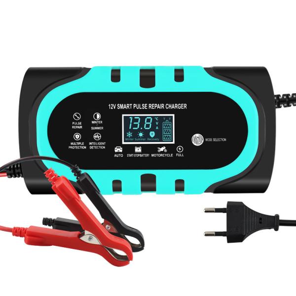 Universal 12V 10A Car Battery Charger Pulse Repair Charger for Gel AGM Lead Acid