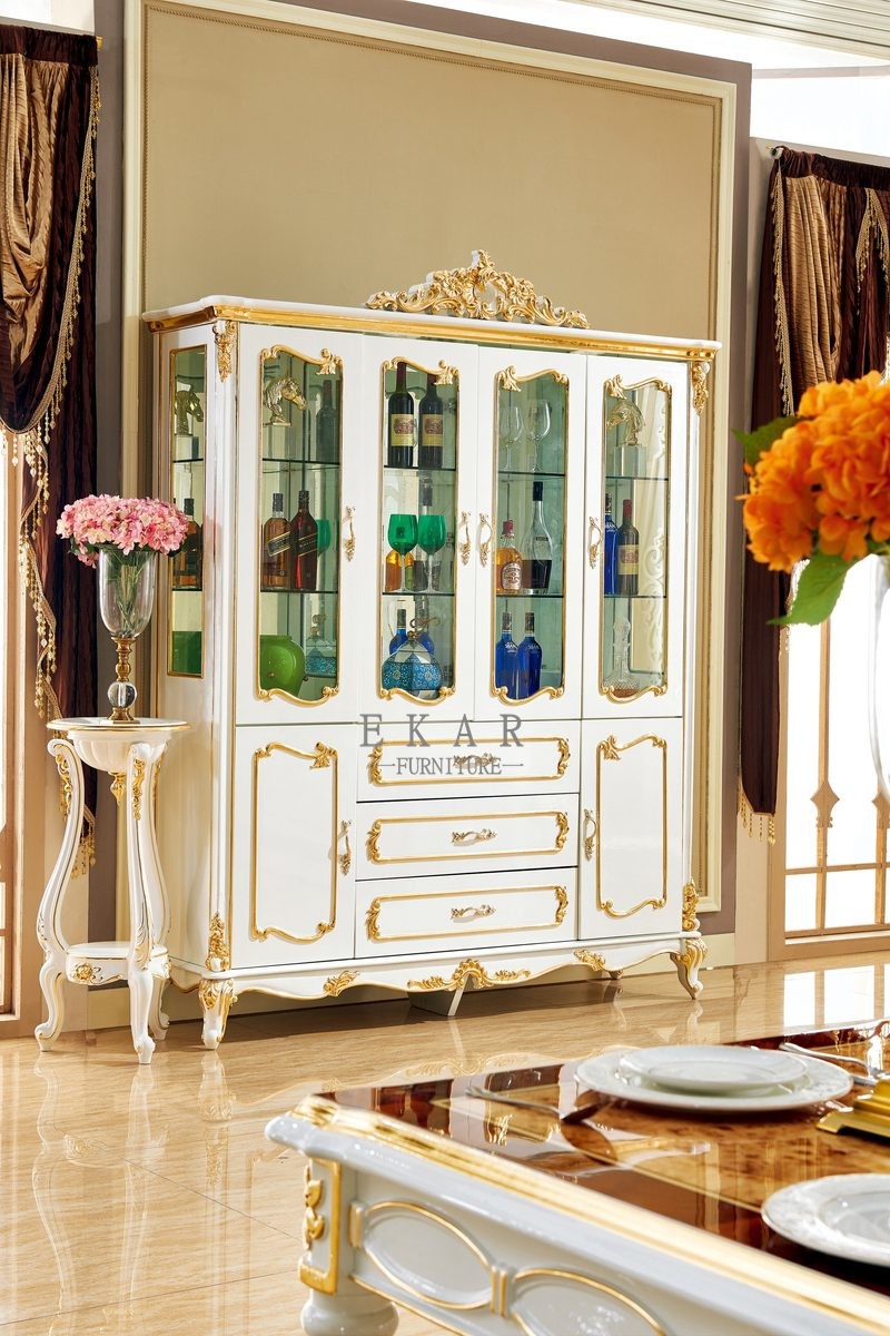 Antique Wooden Display Wood Glass Cabinet LF-GJ1088