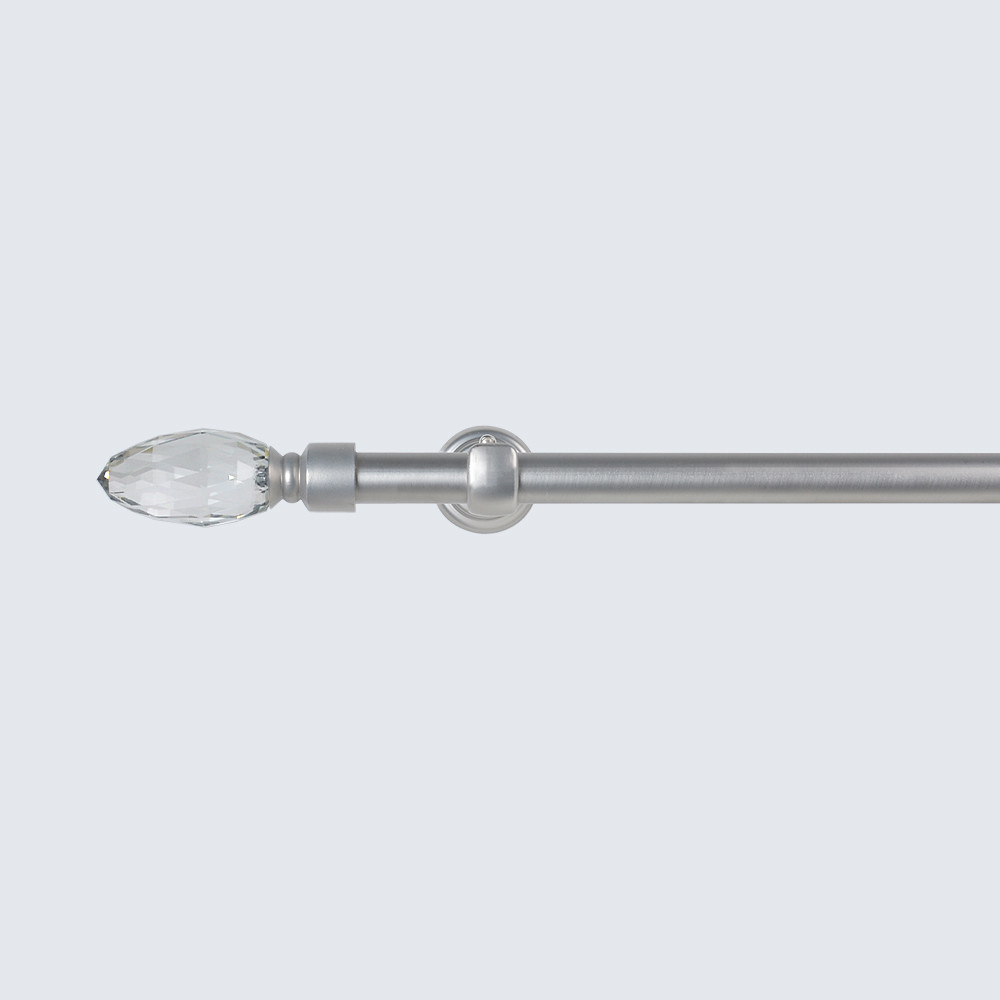 Matt Nickel Pipe Curtain Rods 22mm For Living Room Decoration