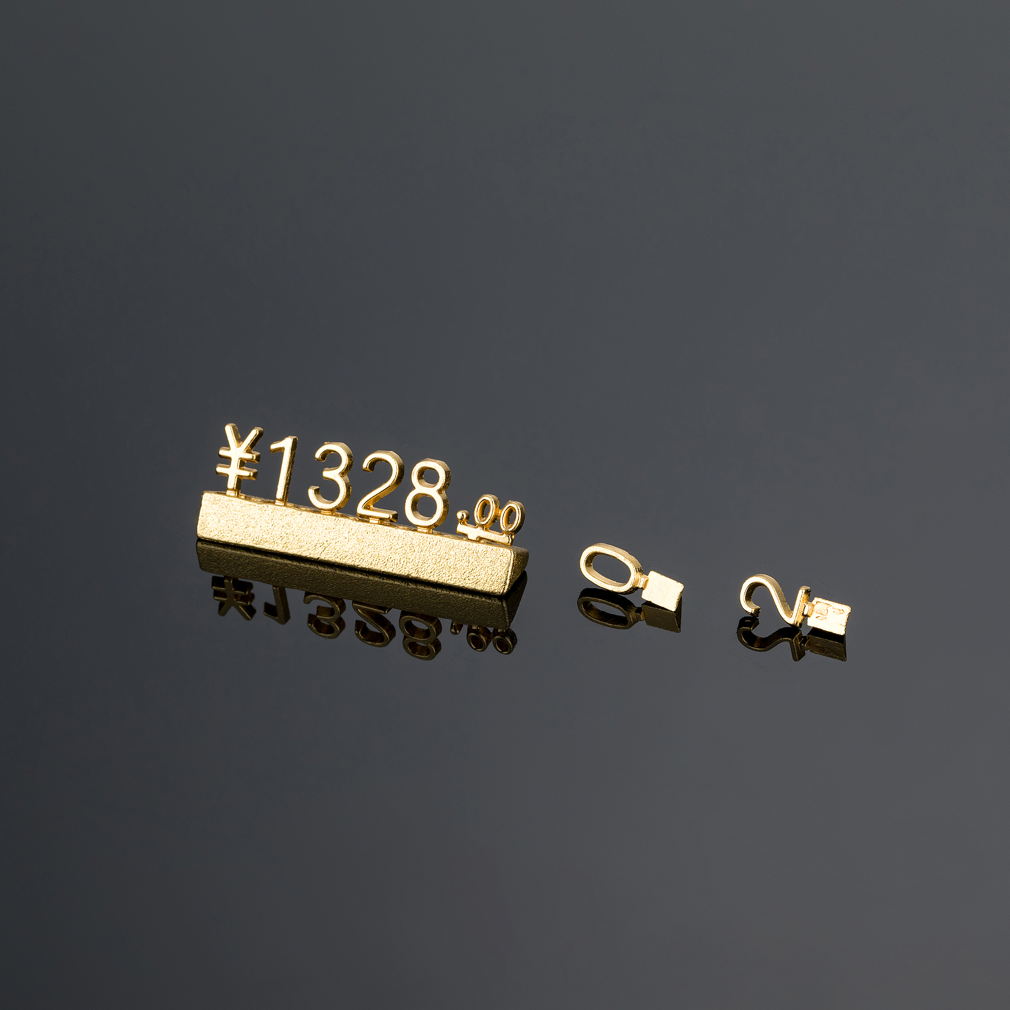 Customizable Gold Metal Price Displays For Jewelry Watches And Luxury Goods