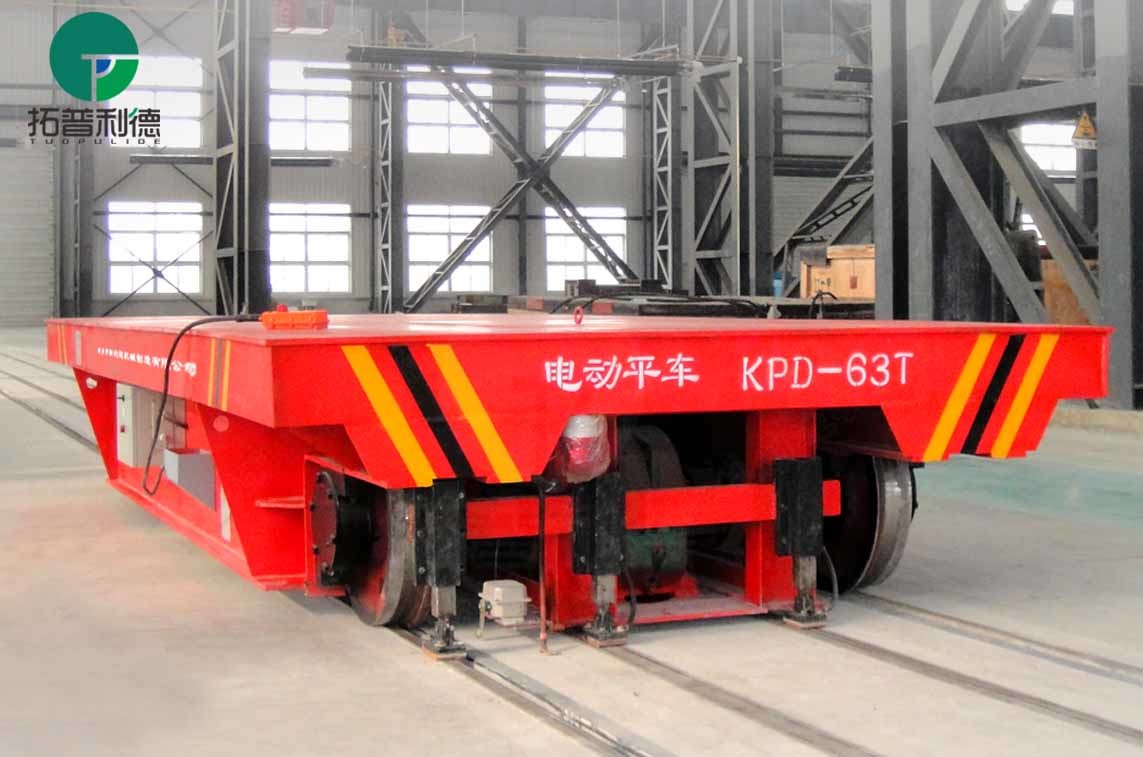 DC motor driven painting line use electric transfer cart heavy load carriage with 50t capacity