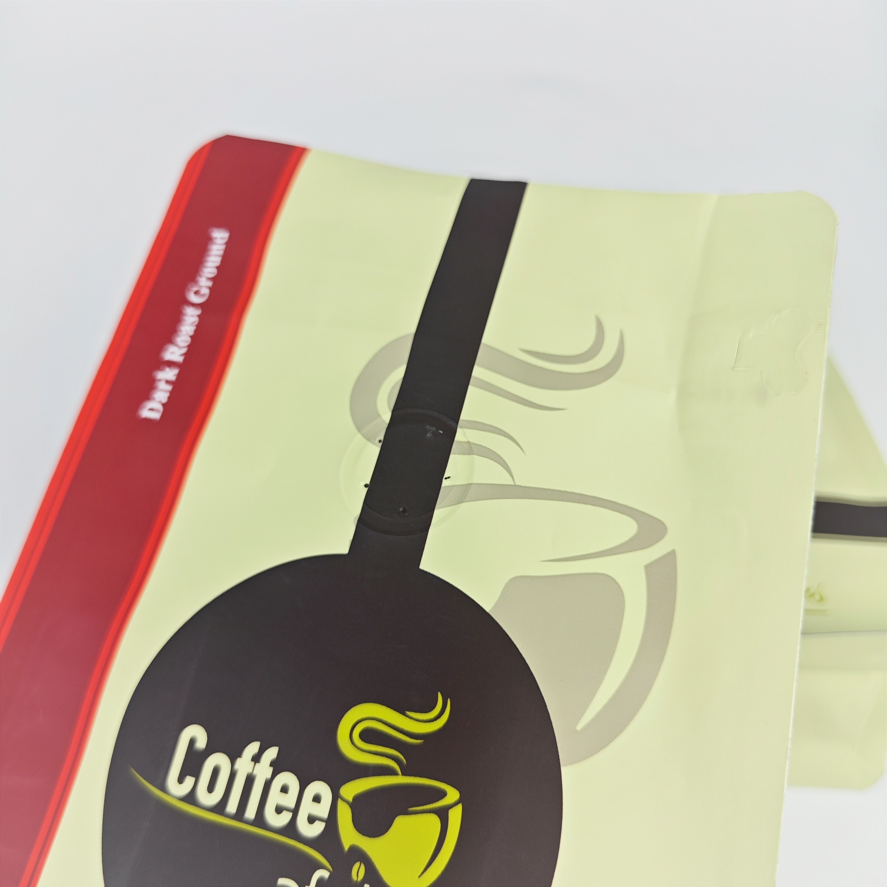 Food grade custom printed resealable aluminum foil pouch 250g coffee packaging flat bottom ziper bag with valve/logo