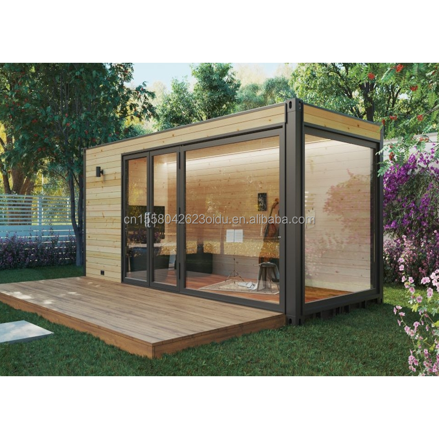 Customized Tiny Wooden Metal Warehouse Modern Expandable Container Prefabricated House for Outdoor Steel Sandwich Panel