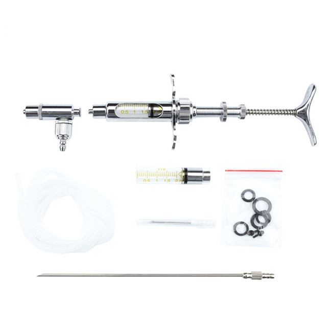 Veterinary 2ml Stainless Steel Plunger Syringe Automatic Injector