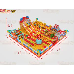 Inflatable Bounce Castle With Jumping Slides Obstacle For Kids