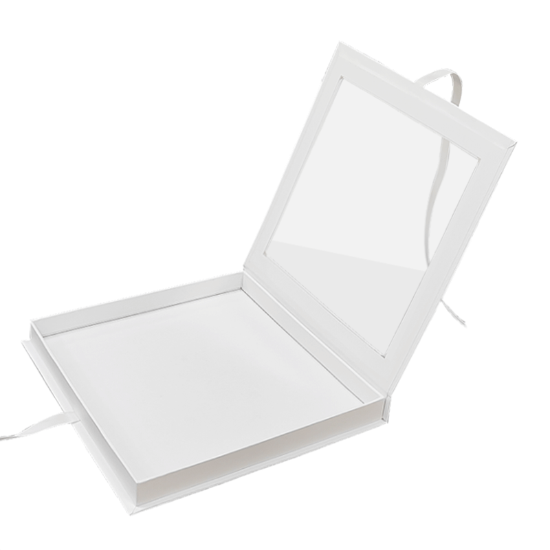 Supermarket Matt Black Magnetic Packaging Box Cardboard Gift Boxes With Clear Window