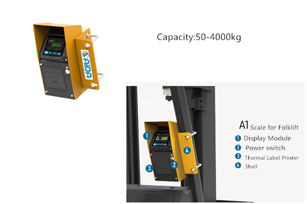 1 Kg Accuracy Digital Forklift Weight Scale Indicator for Forklifts 685 Mm Fork Width