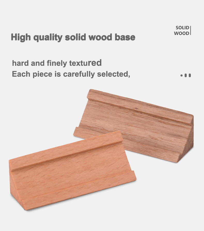 Adjustable Cube Tag on Wooden Base