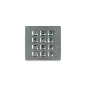 IP65 Backlit Metal Keypad Customizable Layout Matrix Interface 12 Key Numeric