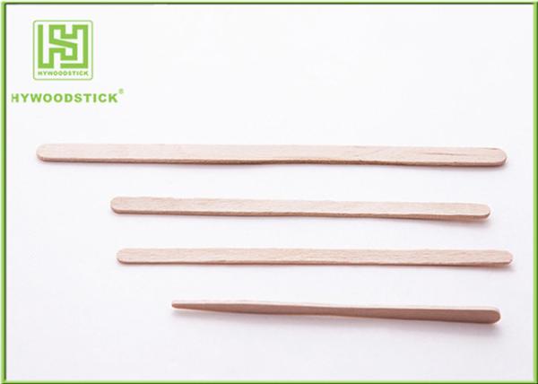Natural Color Tea Stir Sticks Straight Edge , Personalized Drink Stirrers Non