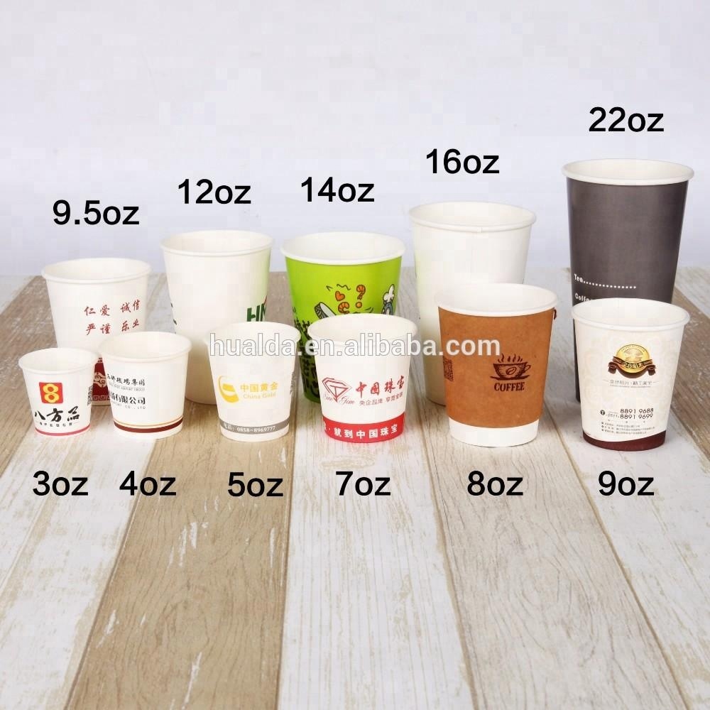Custom logo print disposable paper water cup for hotel