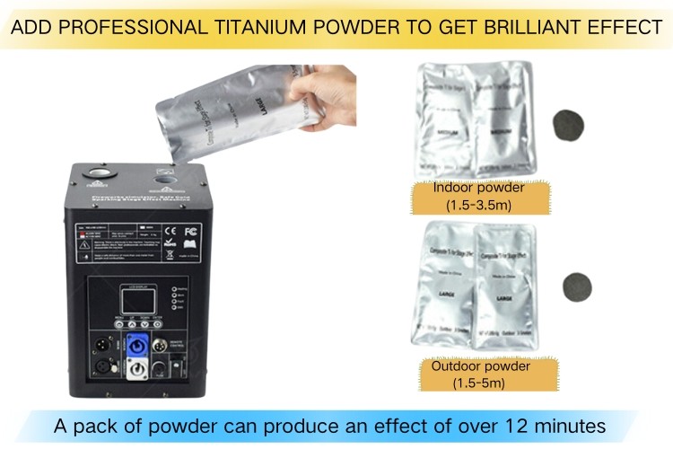 Titanium Powder Electric Spark Machine DMX512 Remote Control