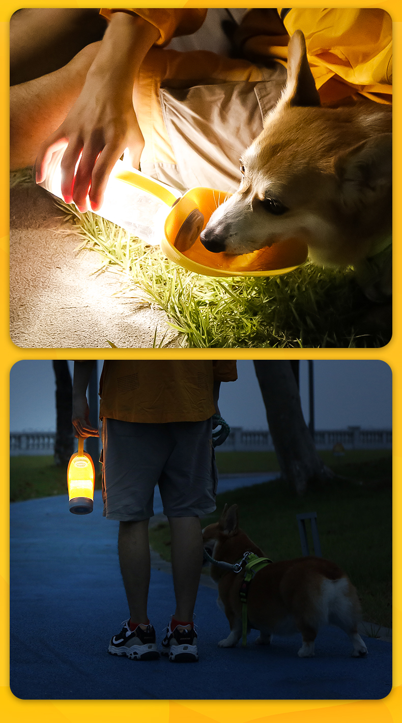 Yellow 220V-240V Dog Drink Bottle PP Light Water Bottle For Travel