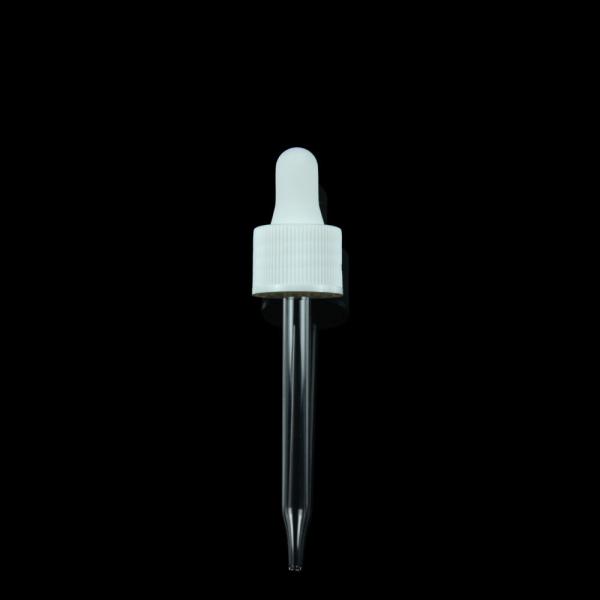 20/410 Dispensing Plastic Bottle Cap Nitrile Dropper White Dropper Caps For