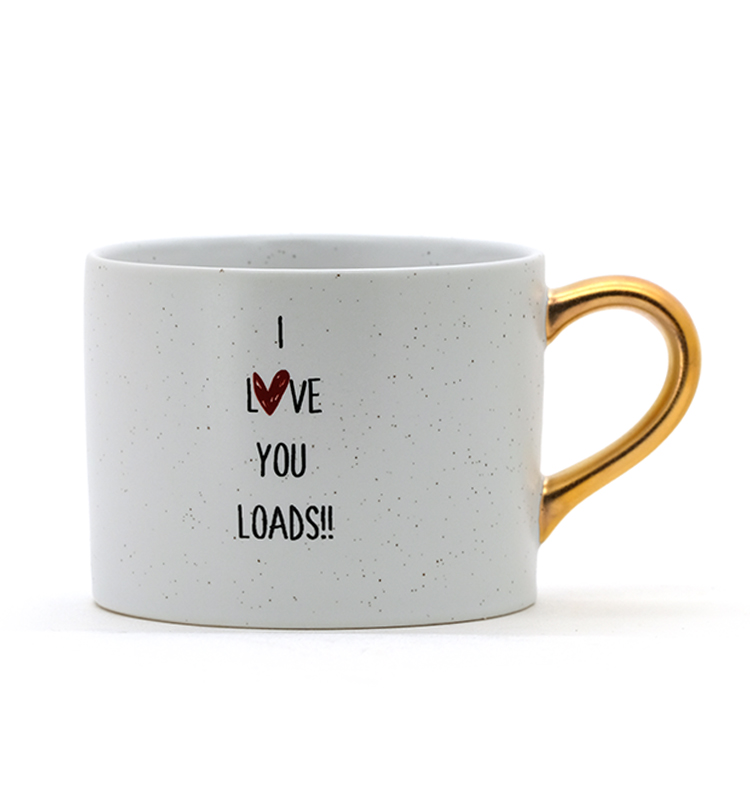 White Mug Gold Handle Crockery Mom Mug Ceramic Coffee Mug For Mothers Day Cup Make Tea