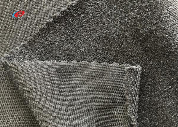 Grey Coloure Brushed Nylon Spandex Tricot Fabric Jersey Tricot Fabric For Hook