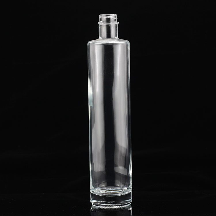 Customized 750ml Thick Bottom Straight Shape Glass Bottle for Super Flint Liquor