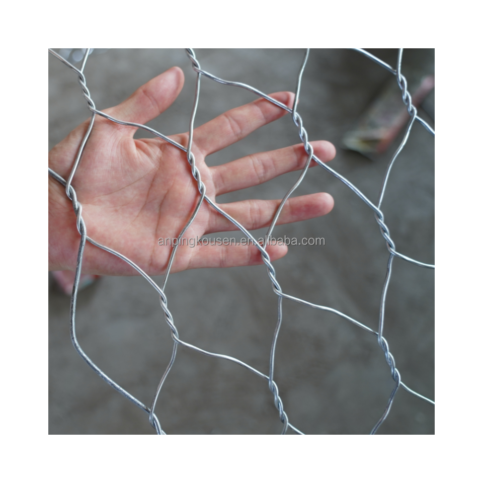 60x80mm Galvanized/PVC Coated Hexagonal Wire Netting Gabion Box for Your Sample Needs